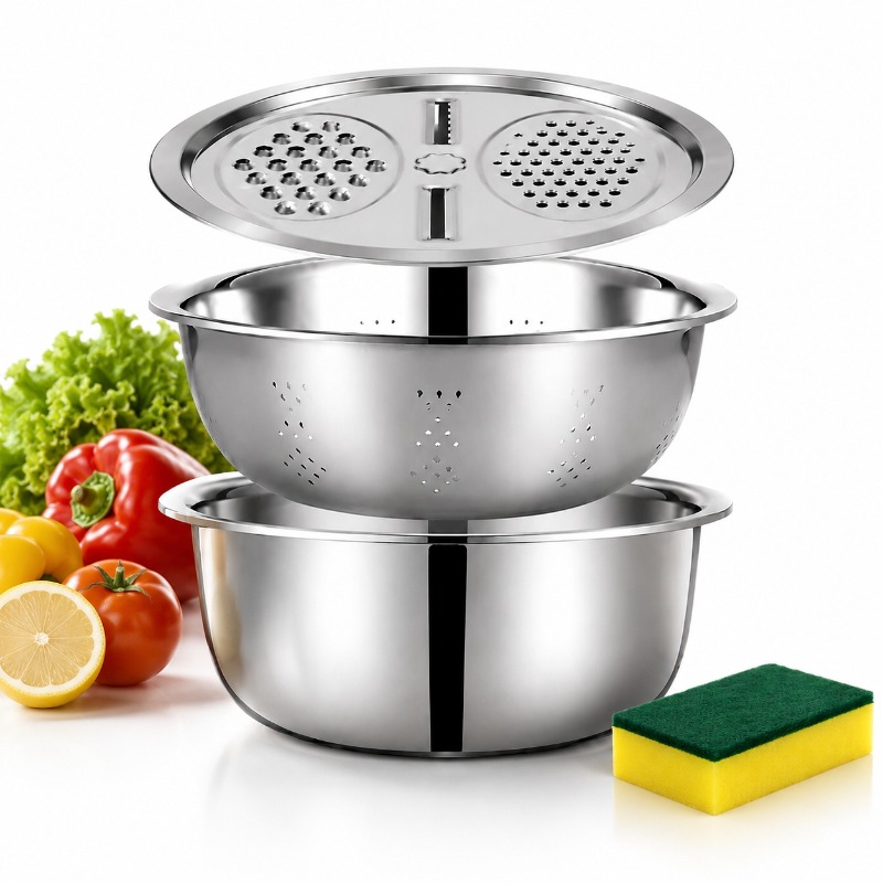Eco Sponge - 4pcs Sponge Stainless Steel Slicer Potato