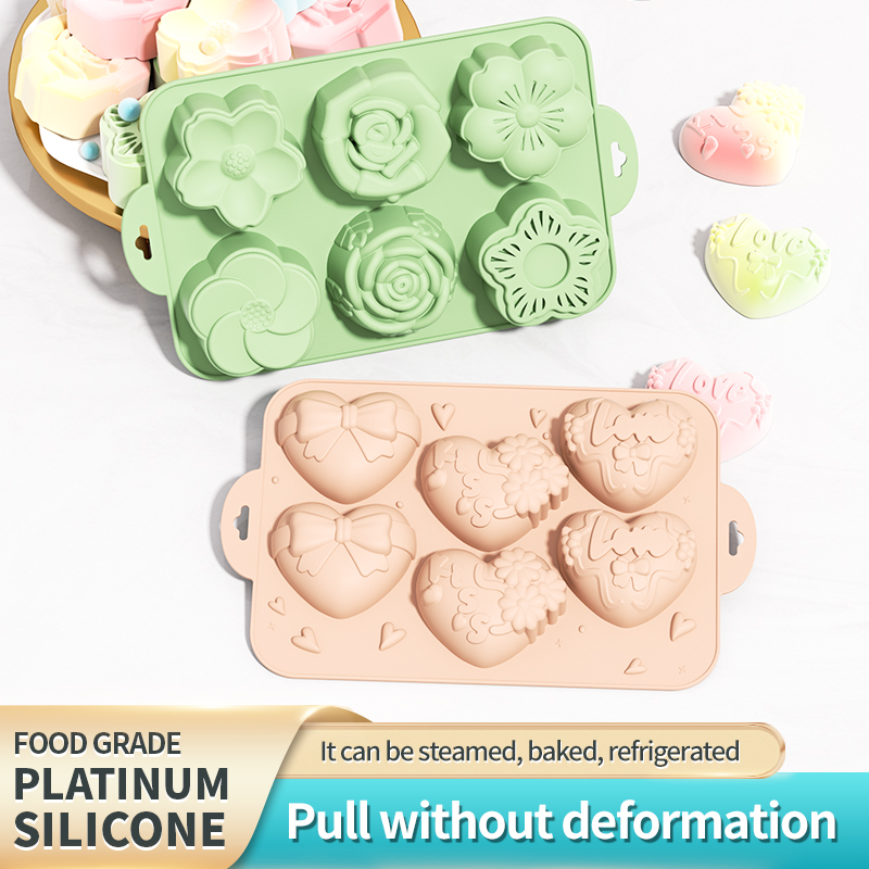 Eco Soap - Silicone Soap Mold,Heart Flower Mold with