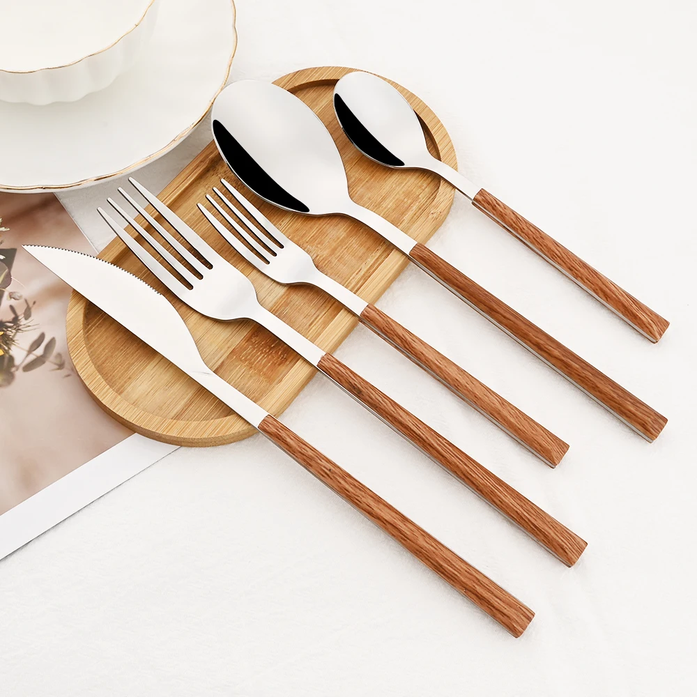 16/24/30Pcs Stainless Steel Im - Bamboo Cutlery 评论和价格
