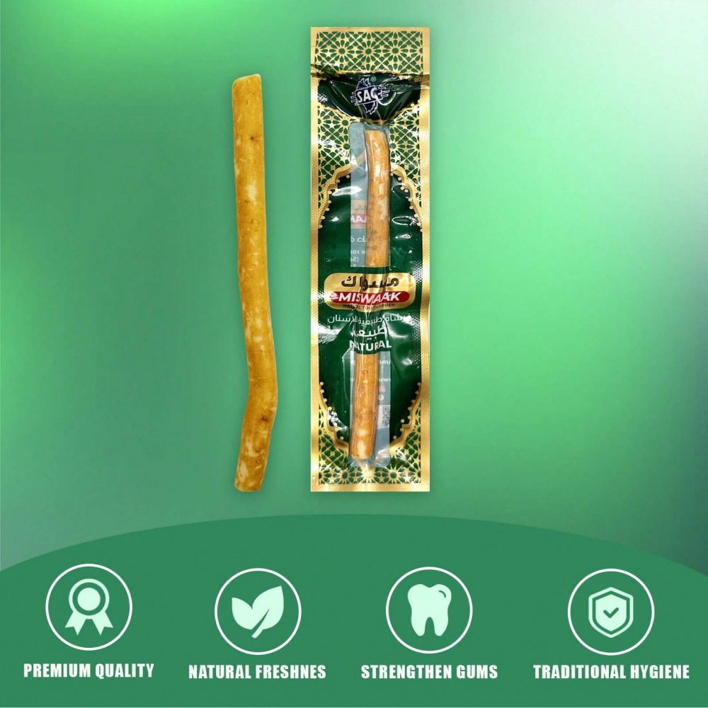 Natural Miswak Toothbrush Vacu - Bamboo Toothbrush 评论和价格