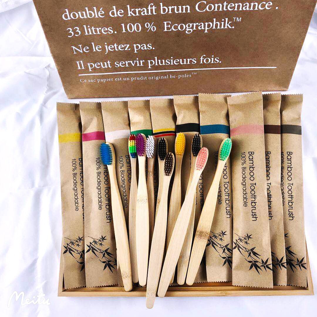 Random Color 5/10pcs Bamboo To - Bamboo Toothbrush 评论和价格