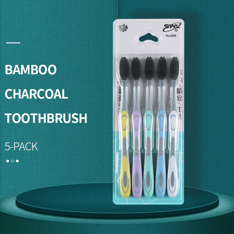 5/10pcs manual toothbrush with - Bamboo Toothbrush 评论和价格