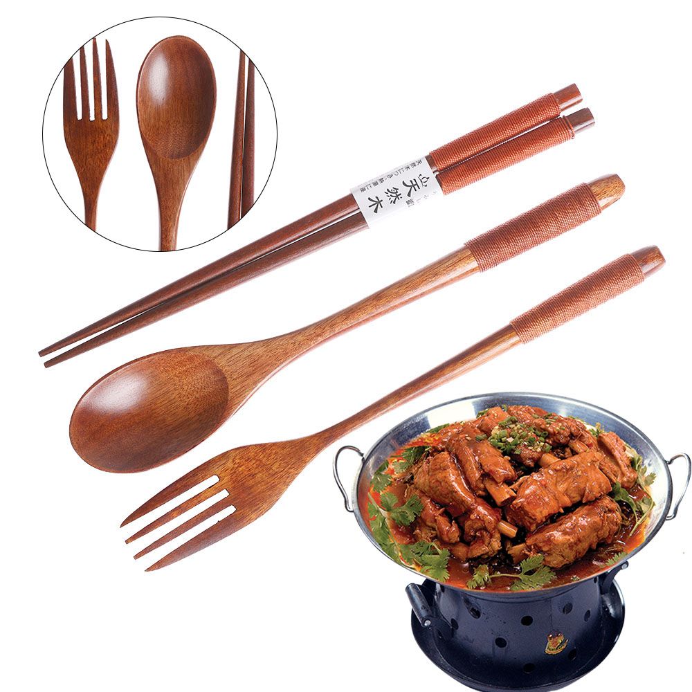 Japanese Style Cutlery Set Por - Bamboo Cutlery 评论和价格