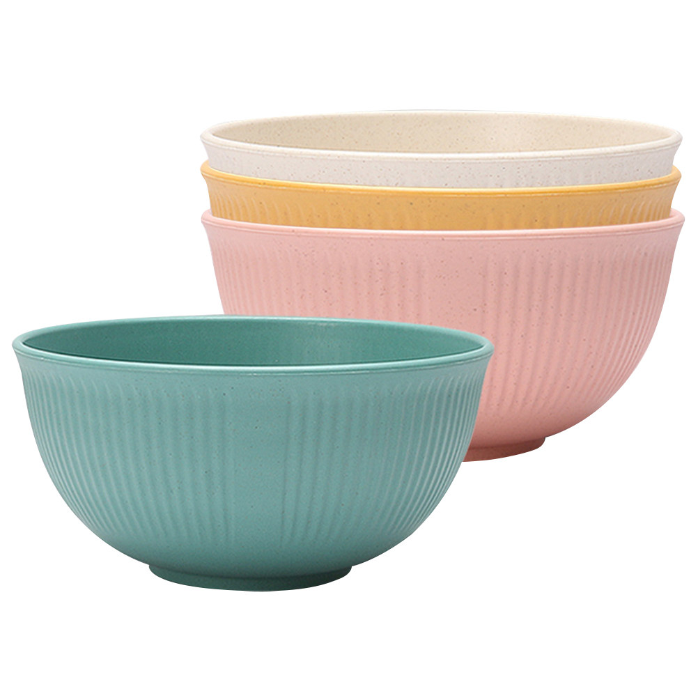 4Pcs Wheat Straw Ramen Bowl Se - Reusable Straw 评论和价格