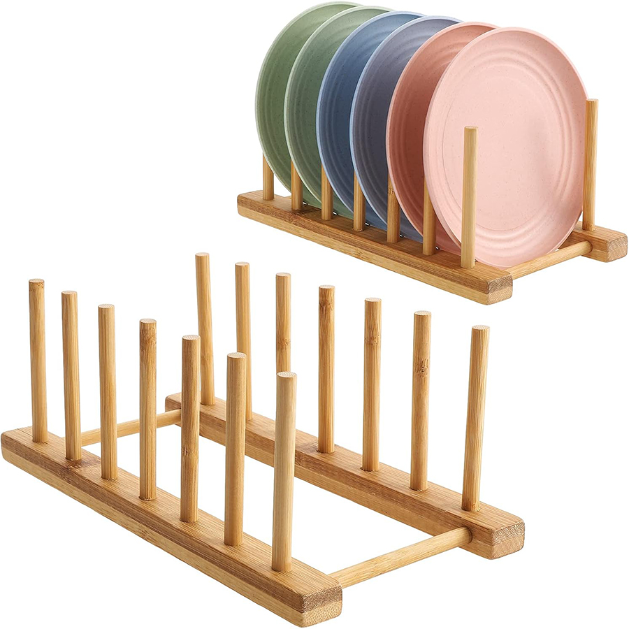 1pcs/2pcs Bamboo Dish Rack, Pl - Bamboo Cutlery 评论和价格